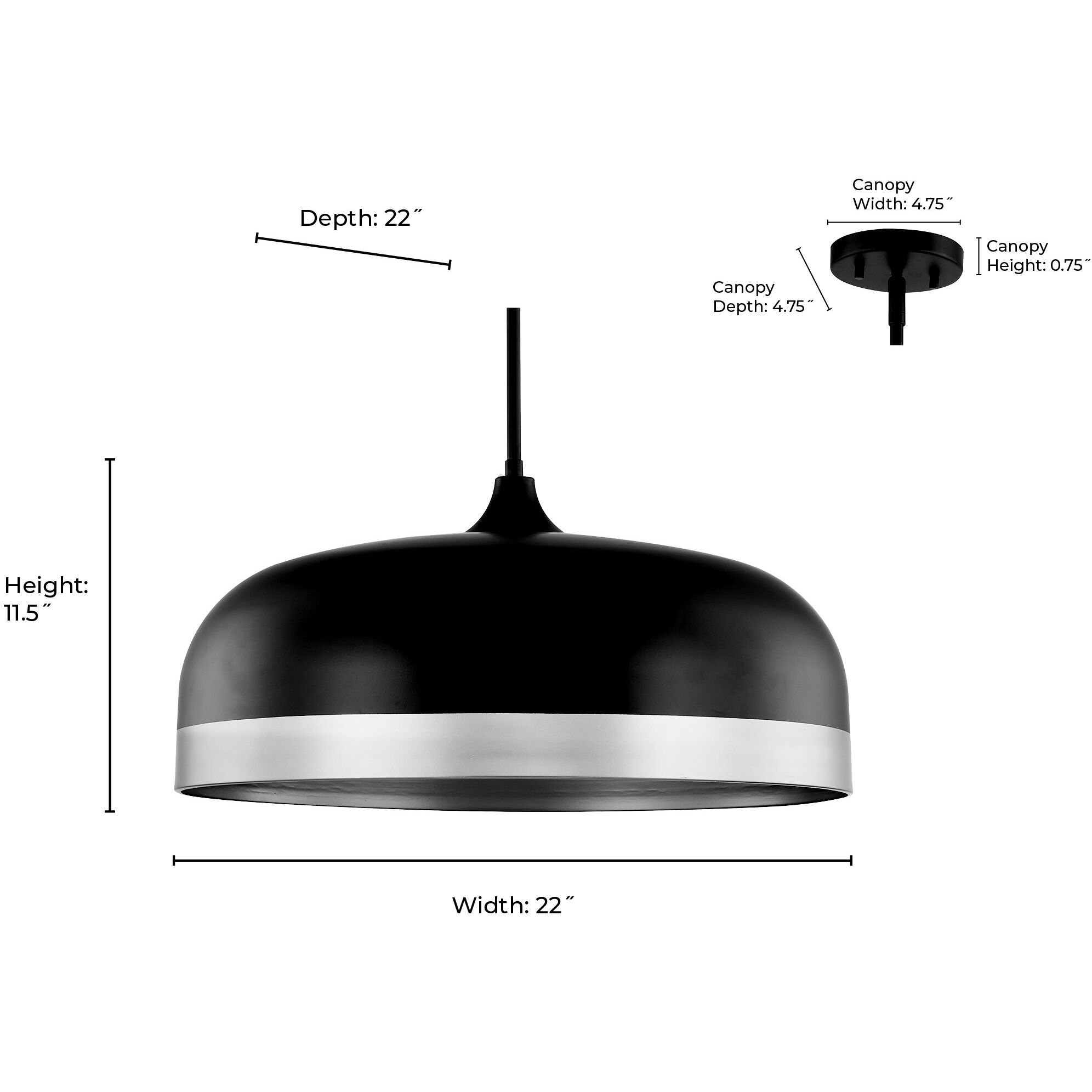 Amarra 4 Light 22 inch Matte Black Pendant Ceiling Light
